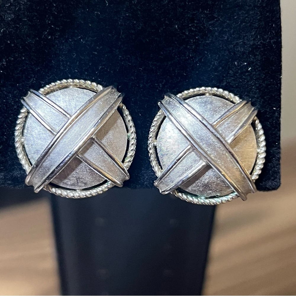 Vintage Trifari Silver Earrings
